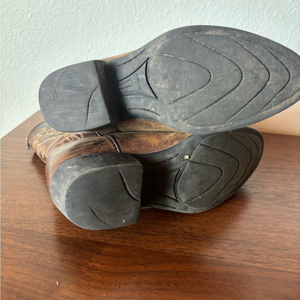 Ariat Brown Leather Cowboy Boots - Picture 3 of 6